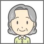 初老の女性イラスト